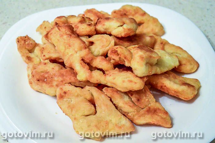 Хворост из картофеля к пиву. Фотография рецепта Хворост из картофеля к пиву. Фотография рецепта