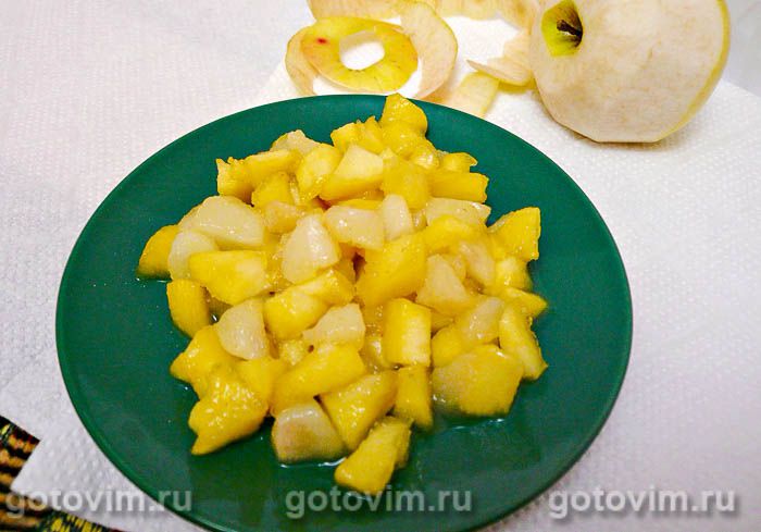 Фотографии рецепта Индюшачья печень с яблоками, 03 Индюшачья печень с яблоками, Шаг 03