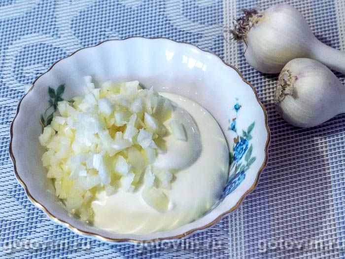Фотографии рецепта Кабачки брусочками с чесночным соусом, 06 Кабачки брусочками с чесночным соусом, Шаг 06