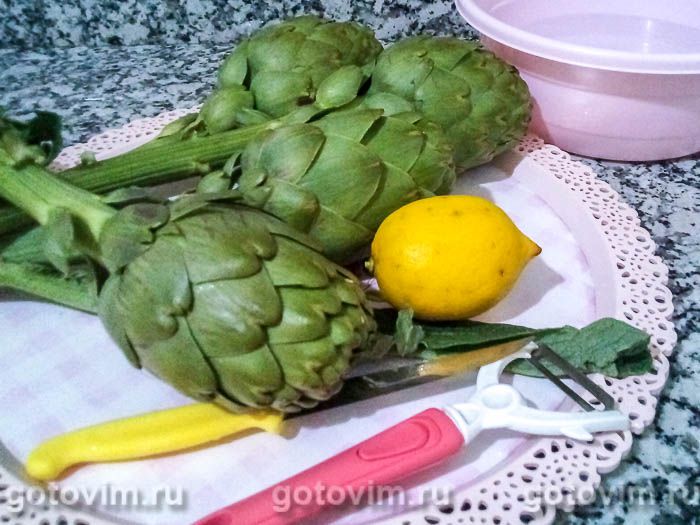 Фотографии рецепта Как чистить артишоки, 01 Как чистить артишоки, Шаг 01