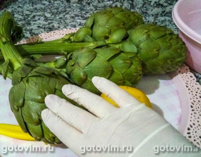 Фотографии рецепта Как чистить артишоки, 02 Как чистить артишоки, Шаг 02