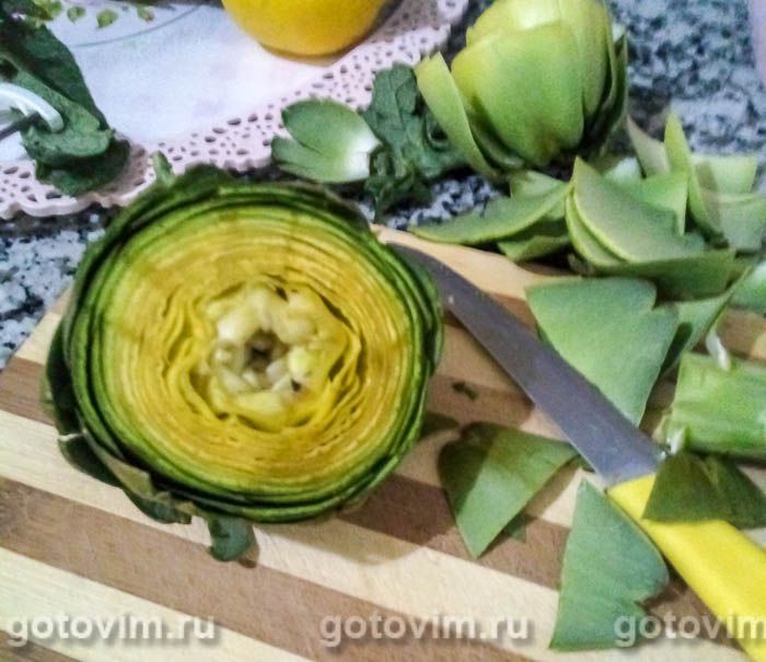Фотографии рецепта Как чистить артишоки, 04 Как чистить артишоки, Шаг 04