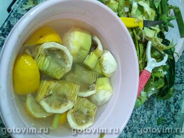 Фотографии рецепта Как чистить артишоки, 08 Как чистить артишоки, Шаг 08