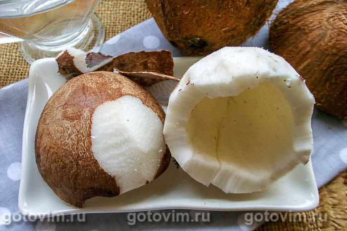 Фотографии рецепта Как сделать кокосовое молоко, 02 Как сделать кокосовое молоко, Шаг 02