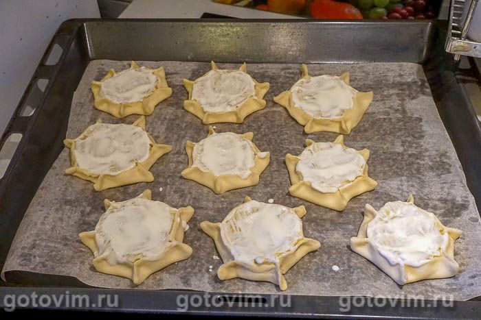 Фотографии рецепта Открытые пирожки калитки с картошкой, 09 Открытые пирожки калитки с картошкой, Шаг 09