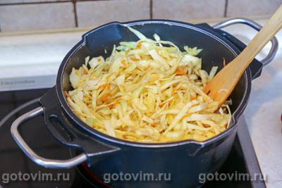 Фотографии рецепта Тушеная капуста с фасолью , 03 Тушеная капуста с фасолью , Шаг 03
