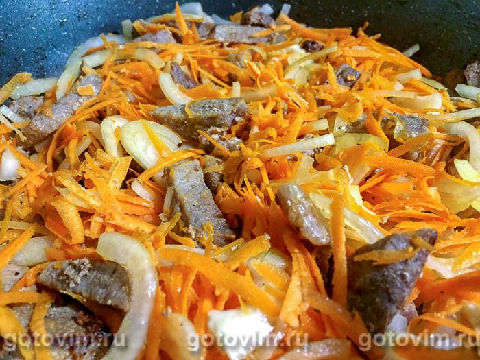 Фотографии рецепта Тушеная капуста с мясом, 04 Тушеная капуста с мясом, Шаг 04