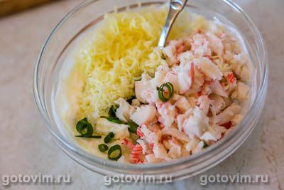 Фотографии рецепта Картофель, фаршированный сыром и крабовыми палочками «Снежный краб» VIČI, 06 Картофель, фаршированный сыром и крабовыми палочками «Снежный краб» VIČI, Шаг 06