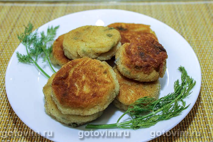 Картофельные крокеты с зеленью. Фотография рецепта Картофельные крокеты с зеленью. Фотография рецепта