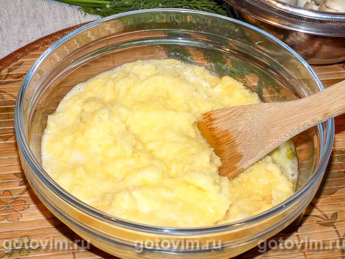 Фотографии рецепта Картофельные оладьи, фаршированные грибами, 02 Картофельные оладьи, фаршированные грибами, Шаг 02
