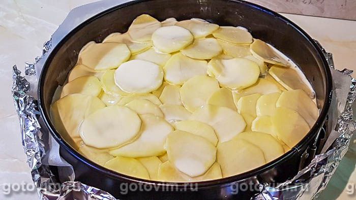 Фотографии рецепта Праздничная картофельная запеканка-торт, 04 Праздничная картофельная запеканка-торт, Шаг 04