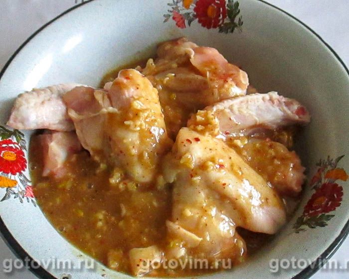 Фотографии рецепта Картофель с куриными крылышками в духовке, 03 Картофель с куриными крылышками в духовке, Шаг 03