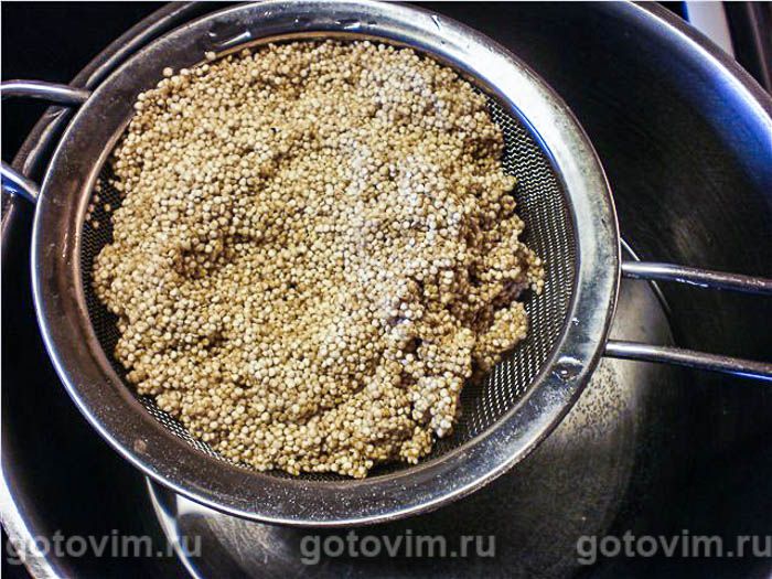 Фотографии рецепта Каша с киноа и стручковой фасолью, 01 Каша с киноа и стручковой фасолью, Шаг 01
