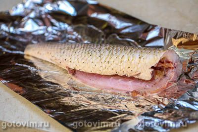 Фотографии рецепта Кефаль с соусом из шампанского с икрой, 03 Кефаль с соусом из шампанского с икрой, Шаг 03