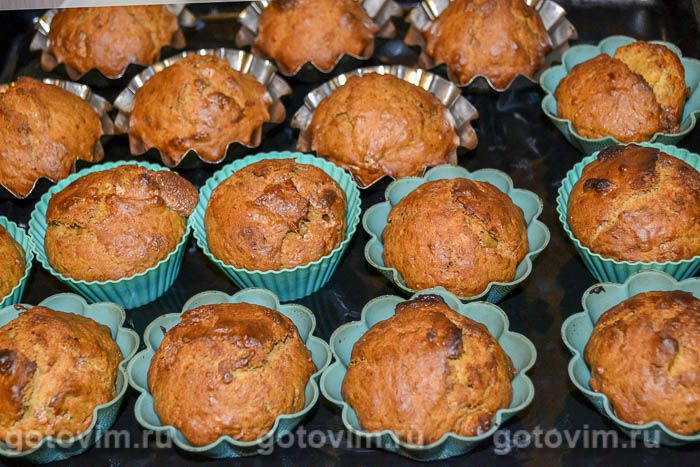 Фотографии рецепта Кексы с кунжутной халвой, 07 Кексы с кунжутной халвой, Шаг 07