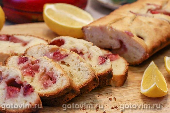 Творожный кекс с клубникой. Фотография рецепта Творожный кекс с клубникой. Фотография рецепта