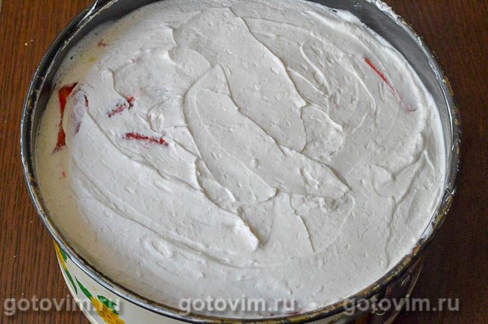 Фотографии рецепта Клубничный чизкейк без выпекания, 06 Клубничный чизкейк без выпекания, Шаг 06