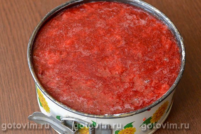 Фотографии рецепта Клубничный чизкейк без выпекания, 07 Клубничный чизкейк без выпекания, Шаг 07