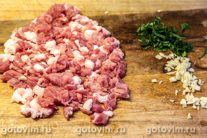 Фотографии рецепта Кныши с рубленым мясом, 02 Кныши с рубленым мясом, Шаг 02