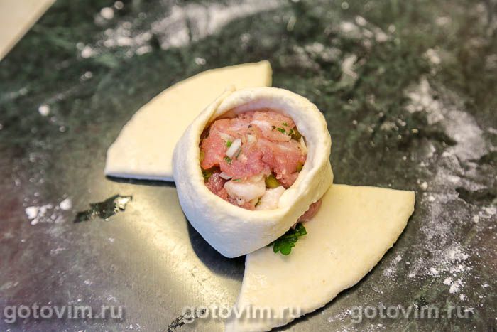 Фотографии рецепта Кныши с рубленым мясом, 07 Кныши с рубленым мясом, Шаг 07