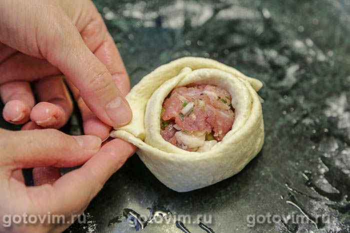 Фотографии рецепта Кныши с рубленым мясом, 08 Кныши с рубленым мясом, Шаг 08