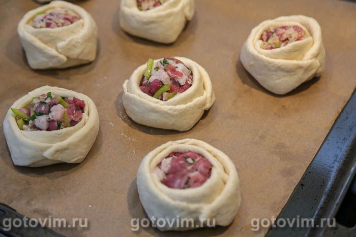 Фотографии рецепта Кныши с рубленым мясом, 09 Кныши с рубленым мясом, Шаг 09