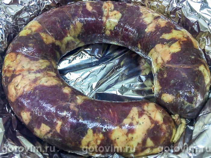 Фотографии рецепта Домашняя колбаса из косули, запеченная в духовке, 04 Домашняя колбаса из косули, запеченная в духовке, Шаг 04
