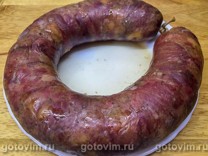 Фотографии рецепта Домашняя колбаса из косули, запеченная в духовке, 06 Домашняя колбаса из косули, запеченная в духовке, Шаг 06