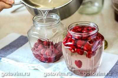 Фотографии рецепта Компот из малины, 04 Компот из малины, Шаг 04