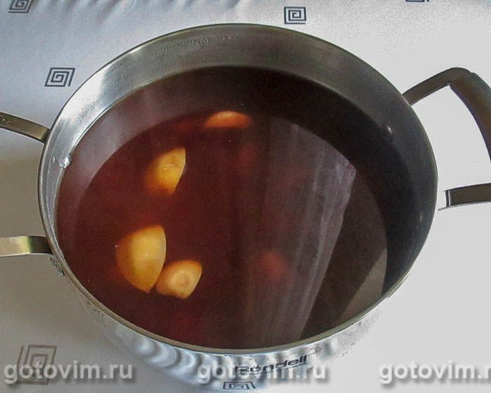 Фотографии рецепта Компот из яблок и вишни с мятой, 06 Компот из яблок и вишни с мятой, Шаг 06
