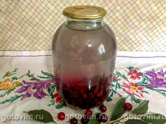Фотографии рецепта Компот из вишни, 04 Компот из вишни, Шаг 04