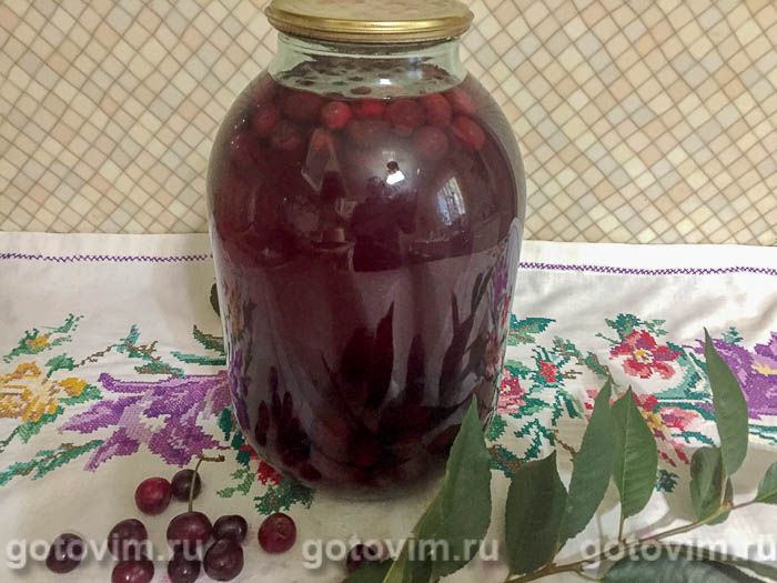 Фотографии рецепта Компот из вишни, 05 Компот из вишни, Шаг 05