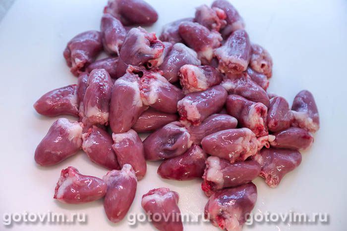 Фотографии рецепта Котлеты из куриных сердечек с грибами, 01 Котлеты из куриных сердечек с грибами, Шаг 01