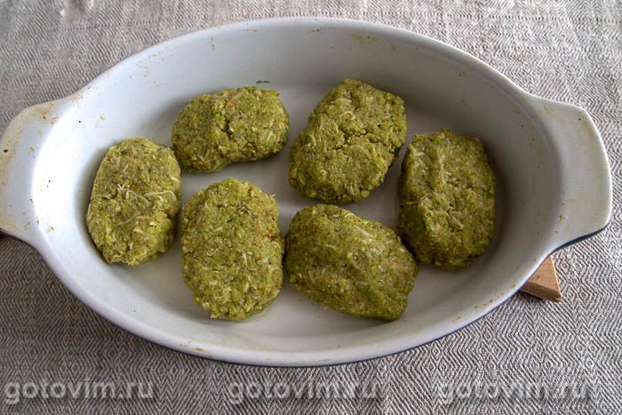 Фотографии рецепта Котлеты из брокколи с сыром, 06 Котлеты из брокколи с сыром, Шаг 06