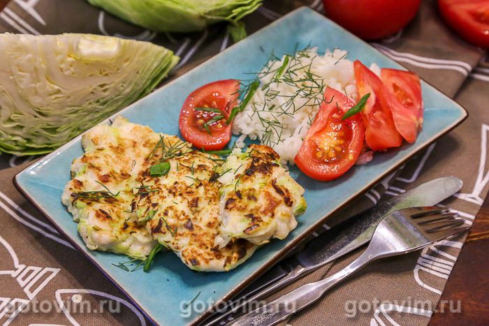 Куриные рубленые котлеты с молодой капустой. Фотография рецепта Куриные рубленые котлеты с молодой капустой. Фотография рецепта