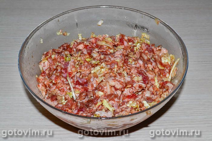 Фотографии рецепта Котлеты с пекинской капустой, 05 Котлеты с пекинской капустой, Шаг 05