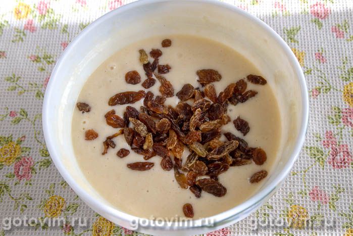 Фотографии рецепта Коврижка с изюмом и семечками (без яиц), 03 Коврижка с изюмом и семечками (без яиц), Шаг 03