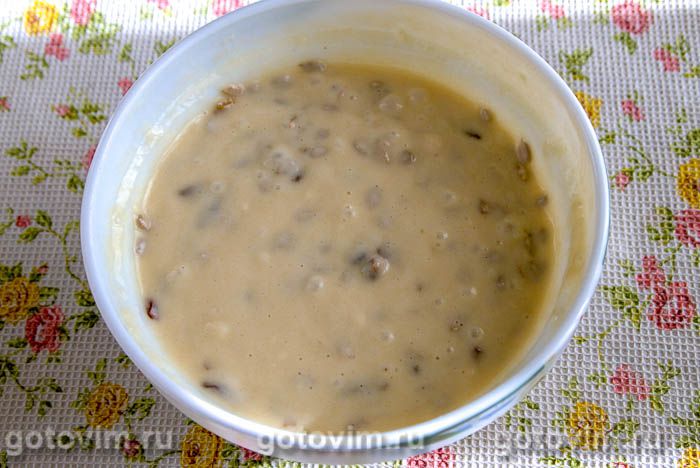Фотографии рецепта Коврижка с изюмом и семечками (без яиц), 05 Коврижка с изюмом и семечками (без яиц), Шаг 05