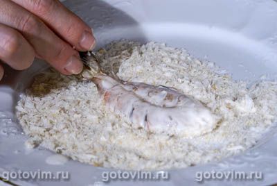 Фотографии рецепта Креветки в хрустящей панировке, 04 Креветки в хрустящей панировке, Шаг 04