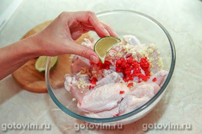 Фотографии рецепта Крылышки с чили и лаймом, 02 Крылышки с чили и лаймом, Шаг 02