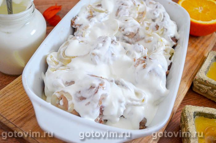 Фотографии рецепта Кролик, запеченный с яблоками в сметане, 04 Кролик, запеченный с яблоками в сметане, Шаг 04