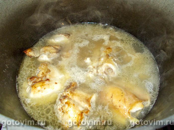 Фотографии рецепта Тушеный кролик в казане, 04 Тушеный кролик в казане, Шаг 04