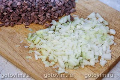 Фотографии рецепта Кучмачи - закуска из куриных потрохов по-грузински, 03 Кучмачи - закуска из куриных потрохов по-грузински, Шаг 03