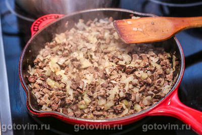 Фотографии рецепта Кучмачи - закуска из куриных потрохов по-грузински, 04 Кучмачи - закуска из куриных потрохов по-грузински, Шаг 04
