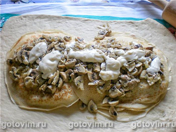 Фотографии рецепта Кулебяка с кроликом, рисом и овощами, 06 Кулебяка с кроликом, рисом и овощами, Шаг 06