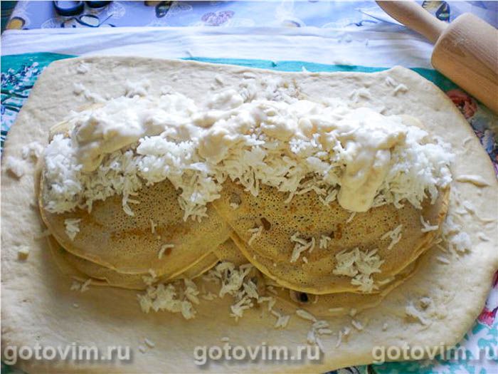 Фотографии рецепта Кулебяка с кроликом, рисом и овощами, 08 Кулебяка с кроликом, рисом и овощами, Шаг 08