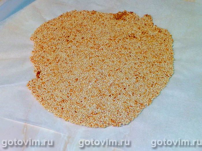 Фотографии рецепта Кунжутные козинаки к мороженому, 06 Кунжутные козинаки к мороженому, Шаг 06