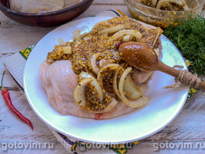Фотографии рецепта Куриные бедрышки под острым маринадом, 04 Куриные бедрышки под острым маринадом, Шаг 04