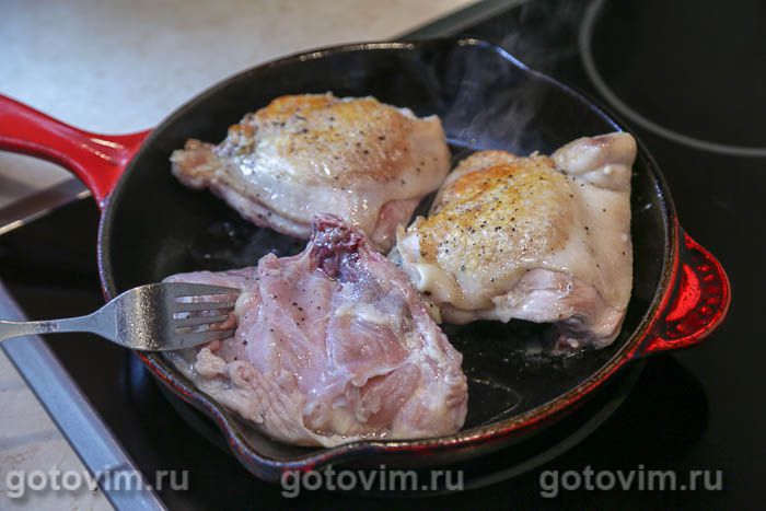 Фотографии рецепта Куриные бедра, запеченные в чесночно-сливочном соусе, 02 Куриные бедра, запеченные в чесночно-сливочном соусе, Шаг 02