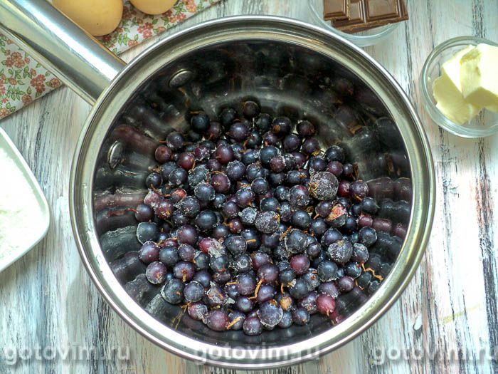 Фотографии рецепта Курд из черной смородины и шоколада, 01 Курд из черной смородины и шоколада, Шаг 01